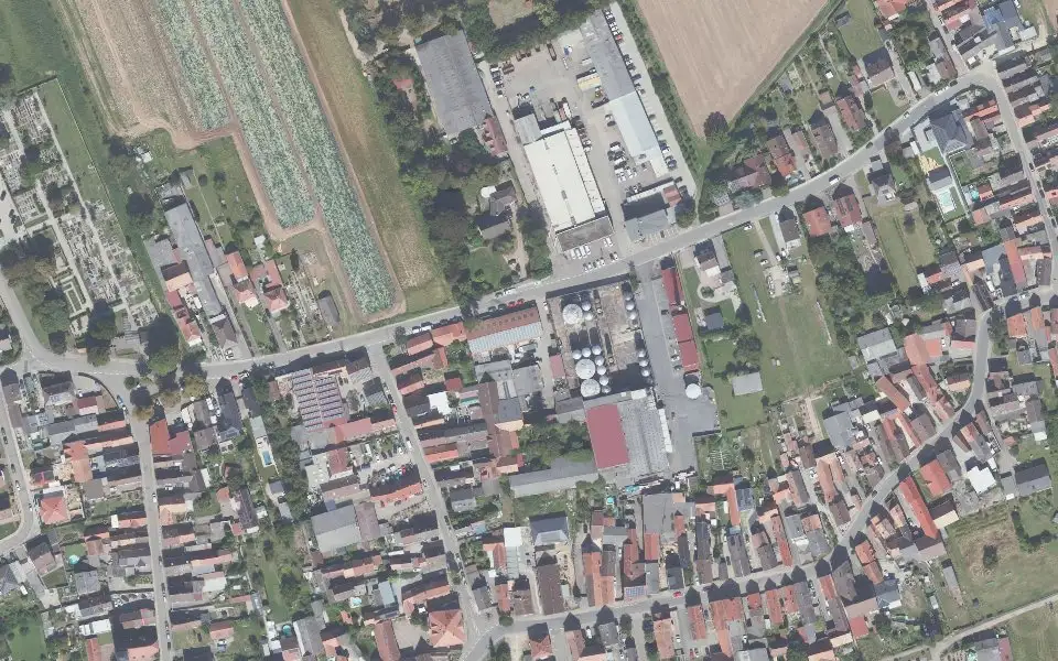 Luftbild der Umgebung von Weingut Johler in Lustadt