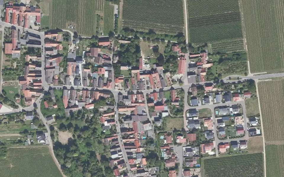 Luftbild der Umgebung von Weingut Kammermann in Kleinfischlingen