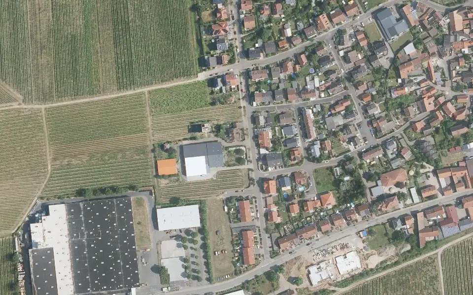 Luftbild der Umgebung von Weingut Karl-Heinz Gaul in Grünstadt
