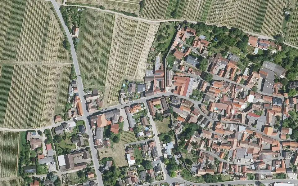 Luftbild mit der Einzellage Hubacker