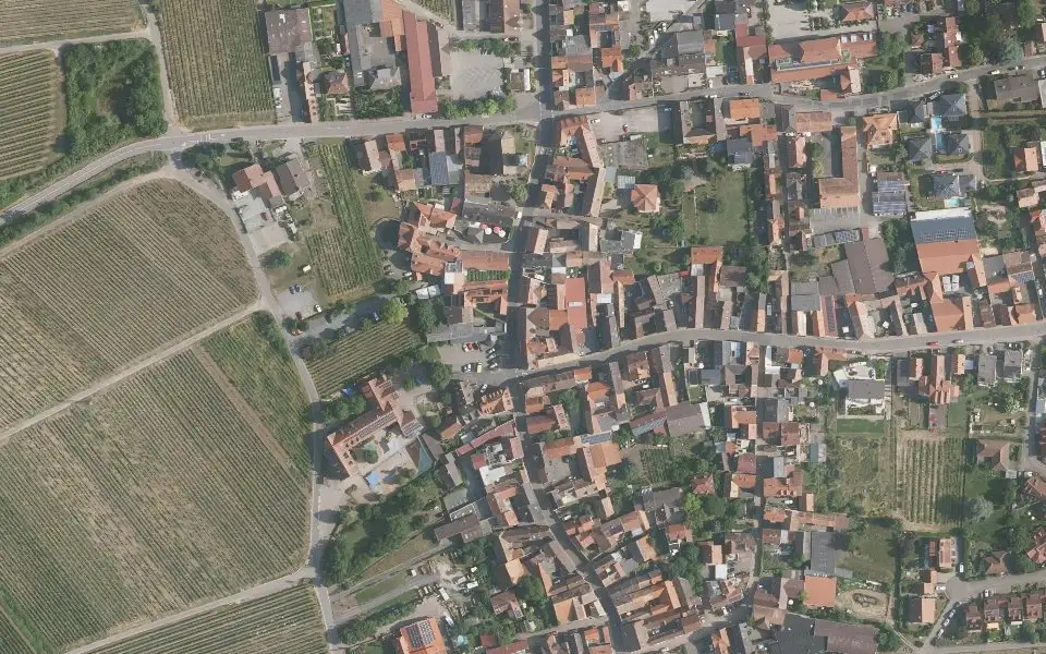 Luftbild der Umgebung von Weingut Koehler-Ruprecht in Kallstadt