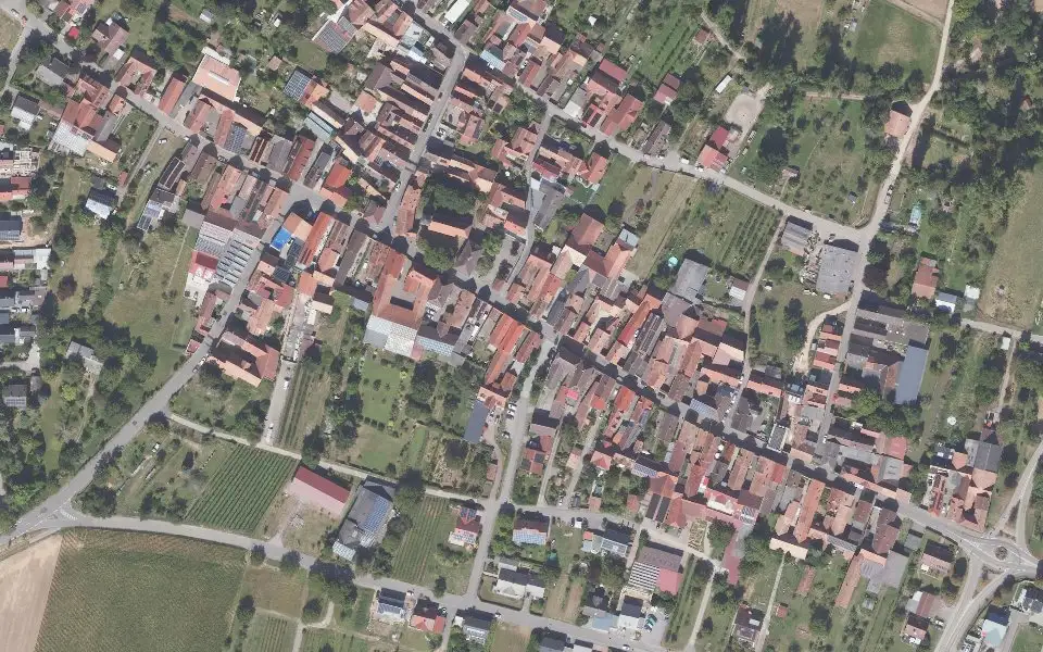 Luftbild der Umgebung von Weingut Krämerhof in Heuchelheim-Klingen