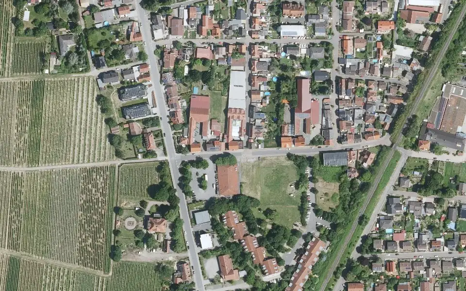 Luftbild der Umgebung von Weingut Krause in Flörsheim-Dalsheim