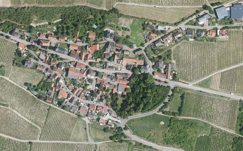 Luftbild mit der Einzellage Herrgottsblick