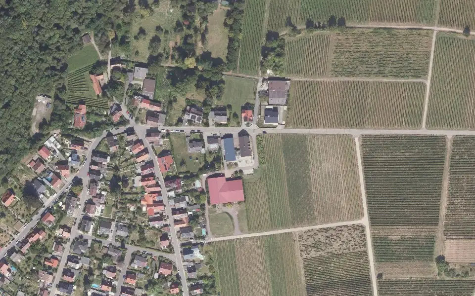 Luftbild der Umgebung von Weingut Lidy in Frankweiler