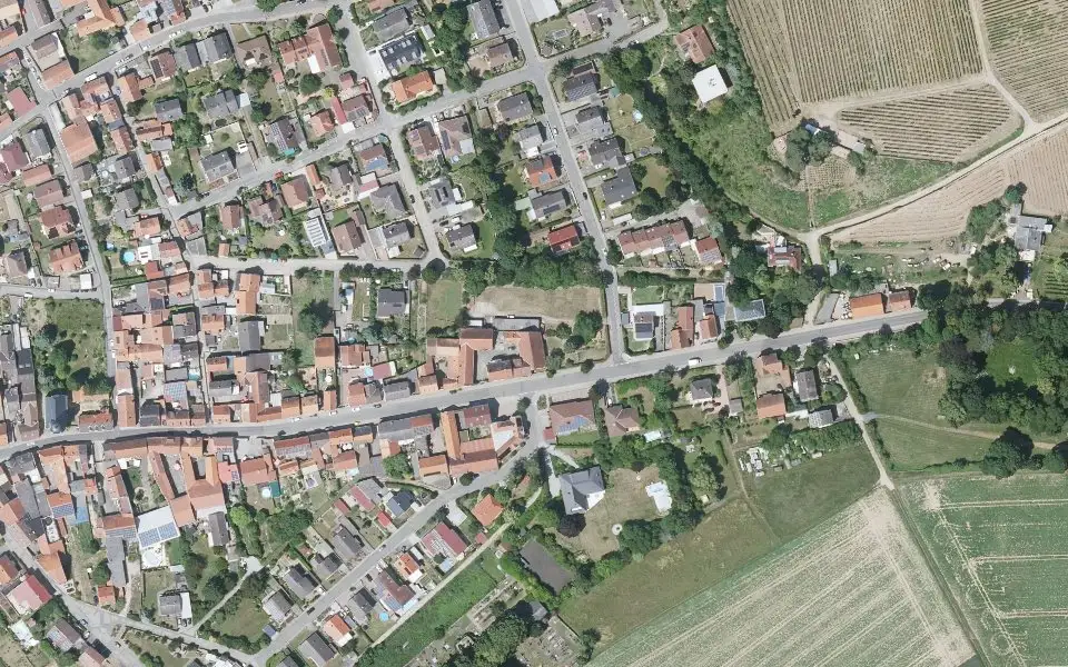Luftbild der Umgebung von Weingut Matheis in Alzey
