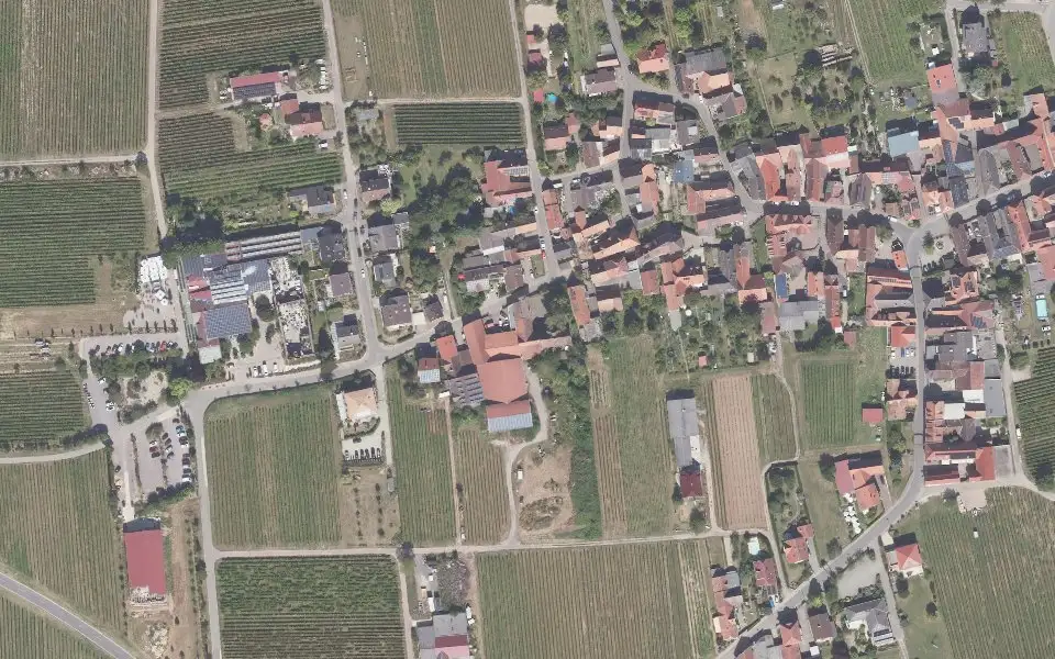 Luftbild der Umgebung von Weingut Minges in Flemlingen