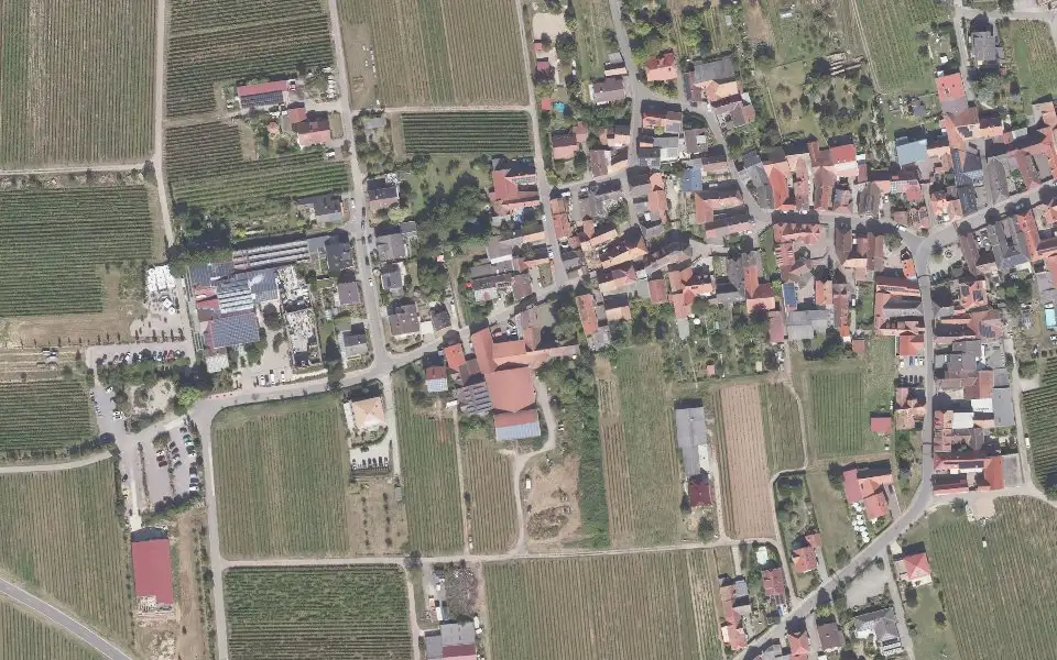 Luftbild der Umgebung von Weingut Minges in Flemlingen