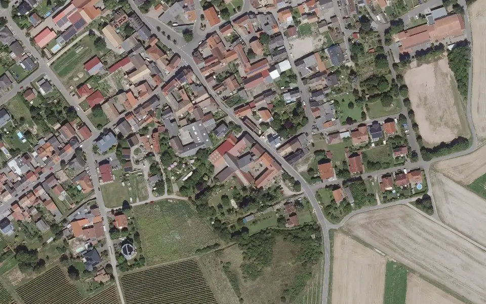 Luftbild der Umgebung von Weingut Moebus in Siefersheim