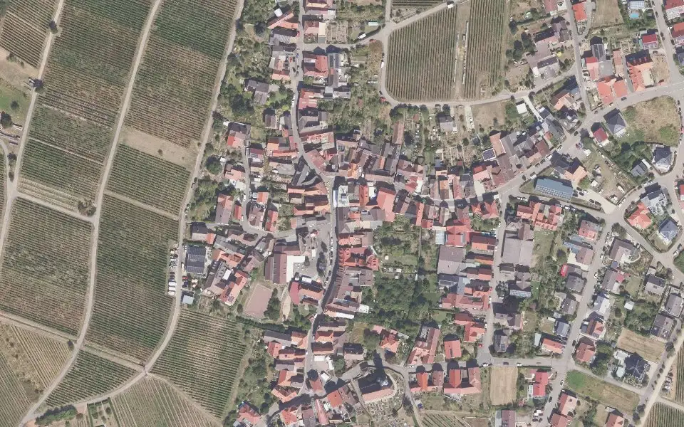 Luftbild der Umgebung von Weingut Norbert Brecht in Weyher in der Pfalz