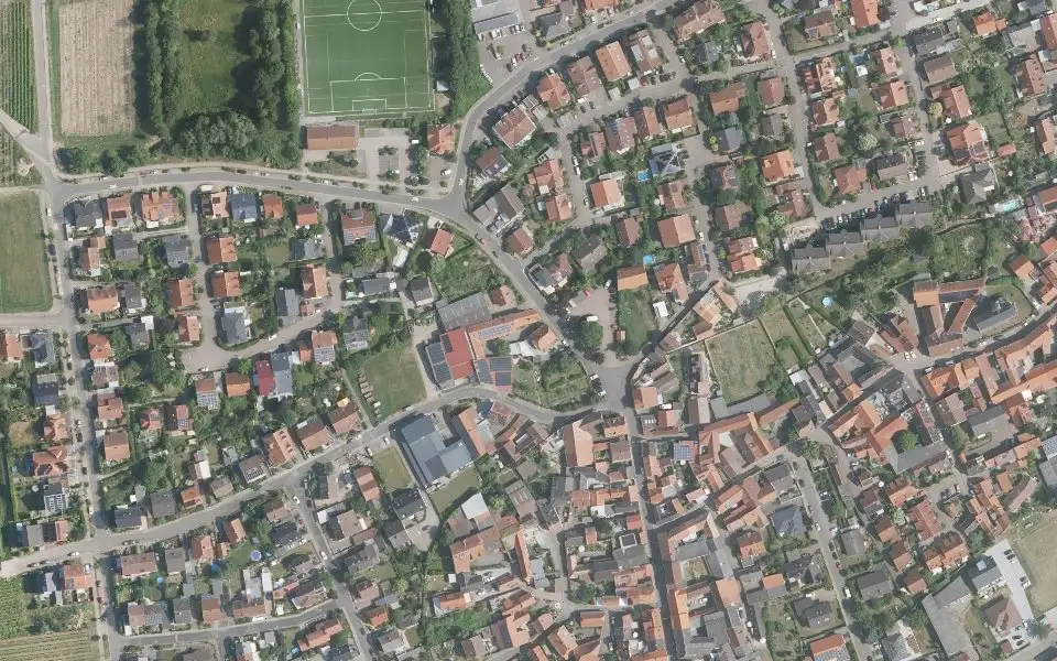 Luftbild der Umgebung von Weingut Otto Grün in Grünstadt