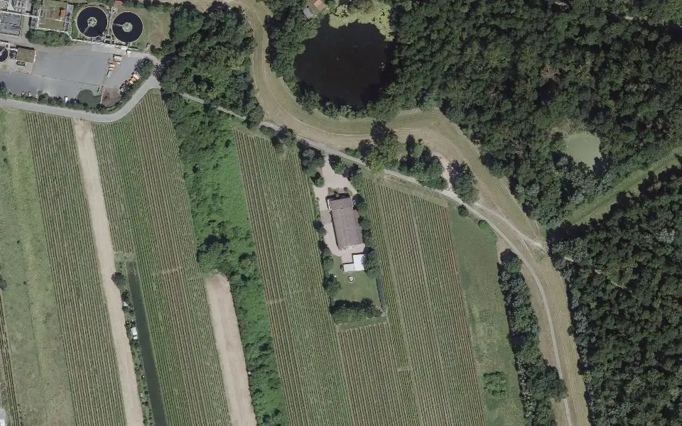 Luftbild der Umgebung von Weingut Paul Rainer Gillot in Oppenheim