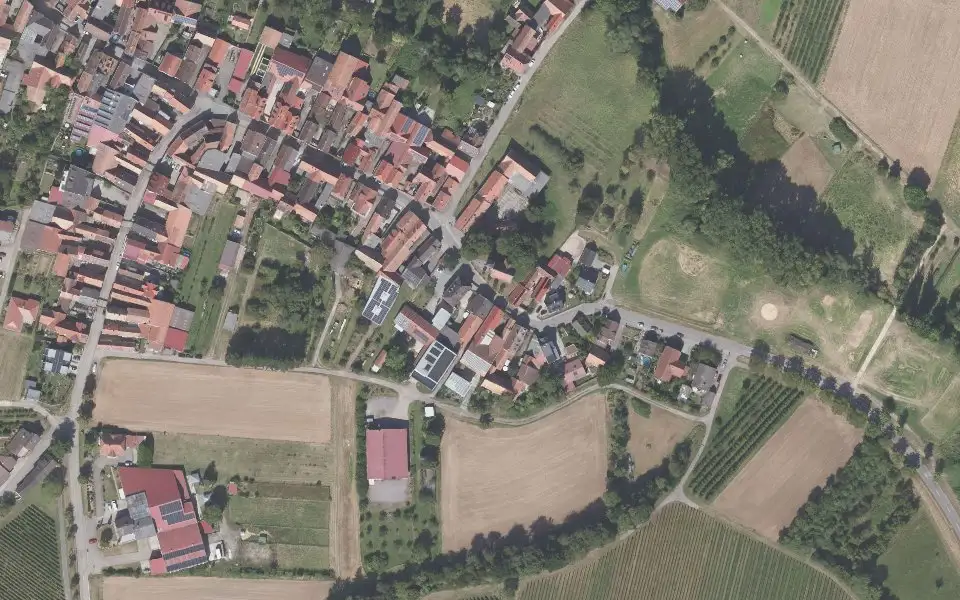 Luftbild der Umgebung von Weingut Richard Rinck in Heuchelheim-Klingen