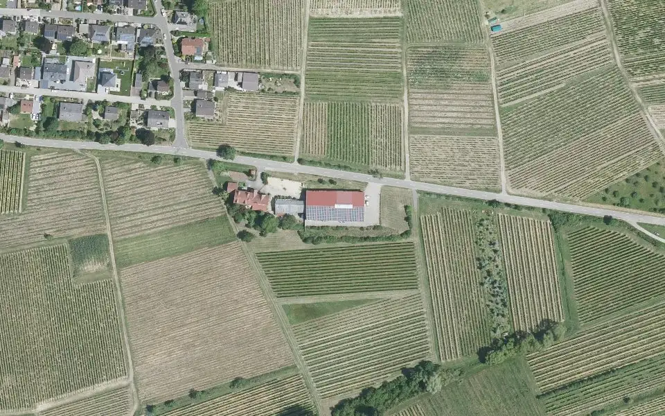 Luftbild der Umgebung von Weingut Röß in Mölsheim