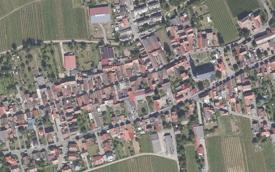 Luftbild der Umgebung von Weingut Ruzika in Edesheim