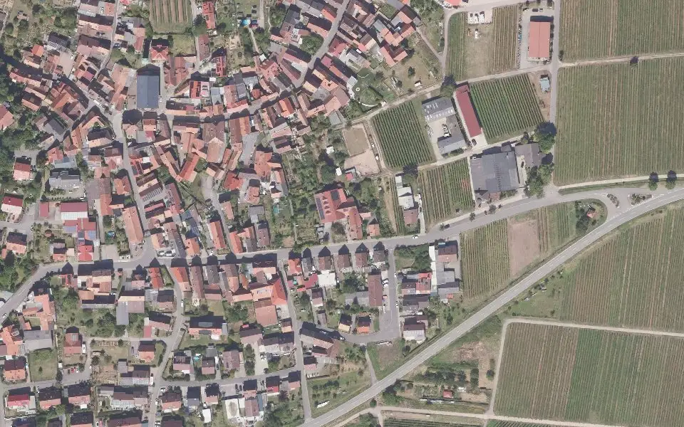 Luftbild der Umgebung von Weingut Schmitzer-Julier in Eschbach