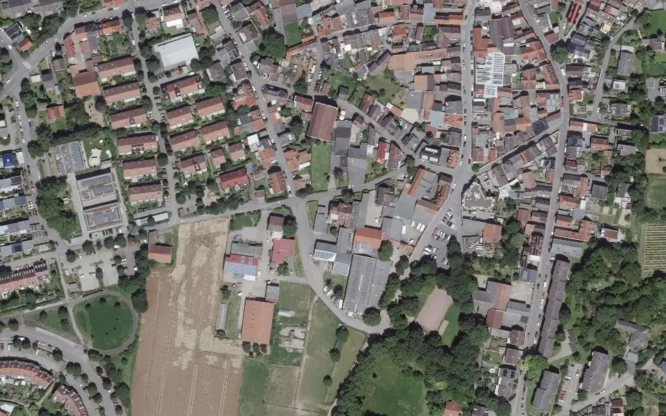 Luftbild der Umgebung von Weingut Stefan Leber in Mainz