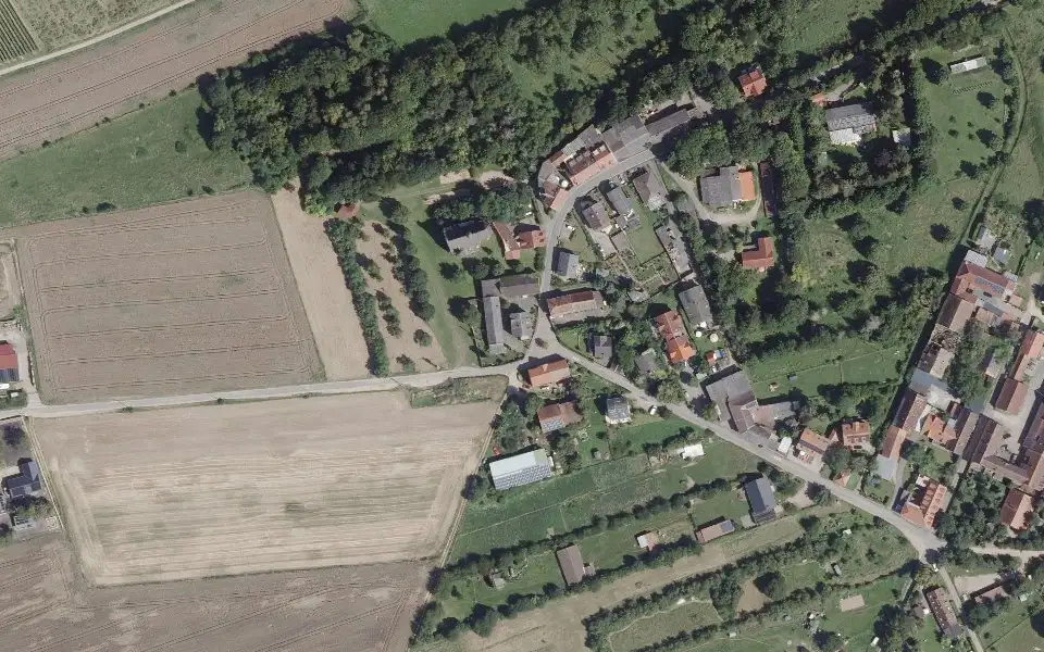 Luftbild der Umgebung von Weingut Teschke in Gau-Algesheim