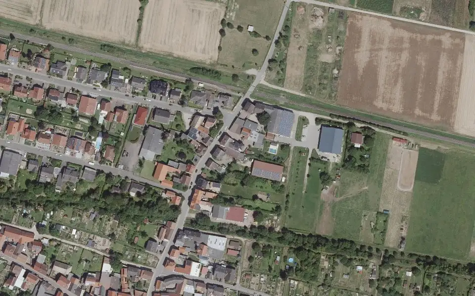Luftbild der Umgebung von Weingut Thomas Haas - Gästehaus in Gau-Bickelheim