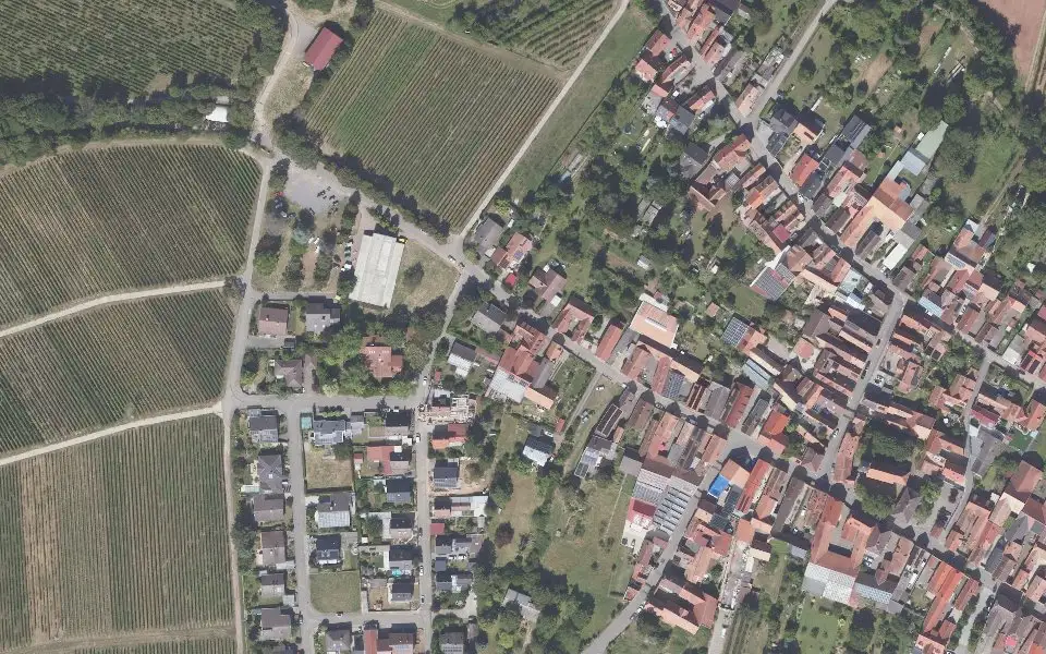Luftbild der Umgebung von Weingut Vogler in Heuchelheim-Klingen