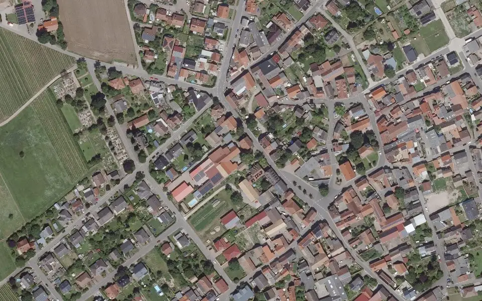 Luftbild der Umgebung von Weingut Wagner-Stempel in Siefersheim