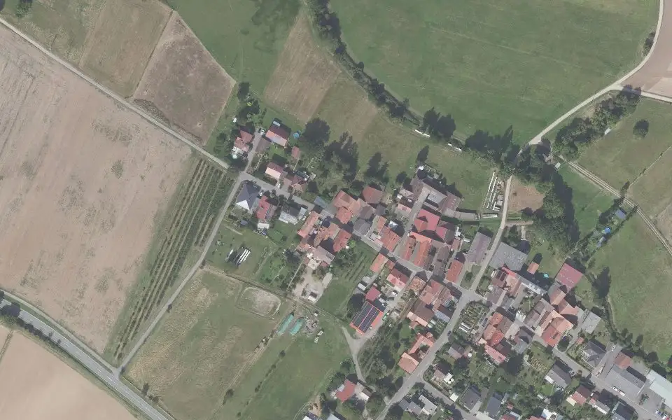 Luftbild der Umgebung von Weingut Walter Bauer in Oberhausen