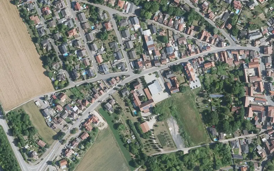 Luftbild der Umgebung von Weinguth Strohm in Offstein