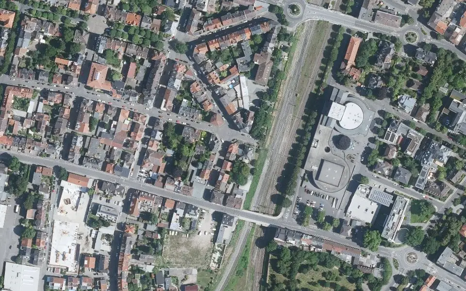 Luftbild der Umgebung von Weinhaus zum Zwicker in Worms
