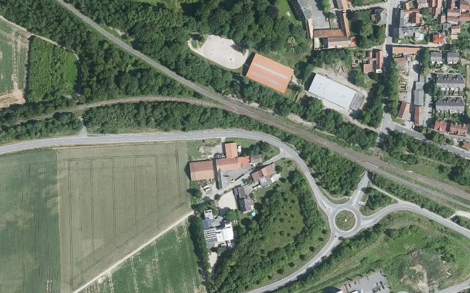 Luftbild der Umgebung von Weinstube Eberhard in Monsheim