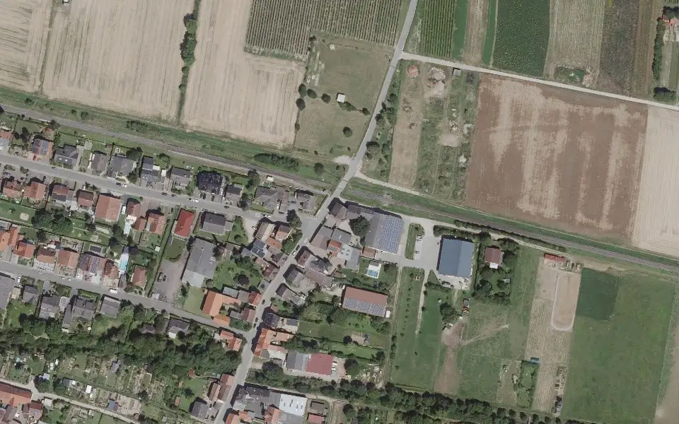 Luftbild der Umgebung von Winzerhof Alfons Schnabel - Weinschänke in Gau-Bickelheim